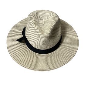 Broner Ladies Yacht Club Big Brim Fedora One Size Cream & Black